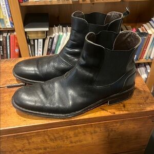 Men's Black Leather Ankle Boots
